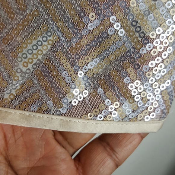 tan gray sequin strap tank top - Picture 7 of 9